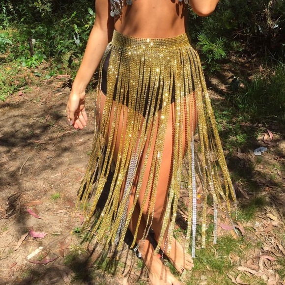 Accessories - GOLD DISCO TASSEL SKIRT✨